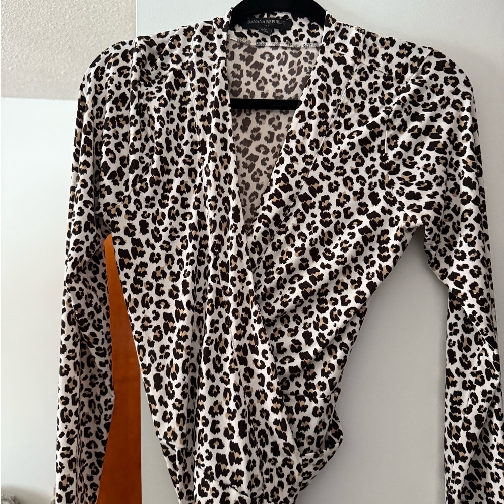 Banana Republic Leopard Wrap Dress